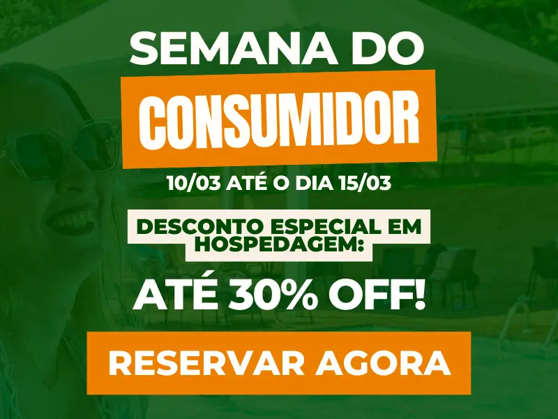Pop-up da Semana do Consumidor com até 30% OFF em hospedagem no Hotel Colonial Iguaçu em Foz do Iguaçu